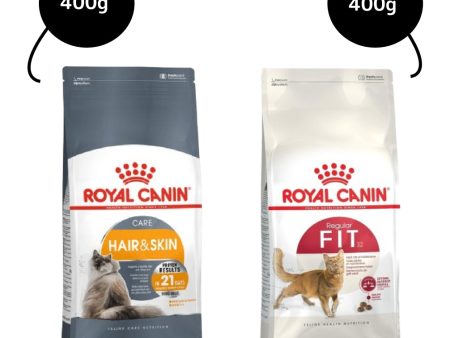 Royal Canin Fit 32 Dry Food and Hair & Skin Care Adult Cat Dry Food Combo For Cheap