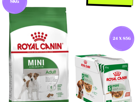 Royal Canin Mini Adult Dog Dry Food and Wet Food Combo Online