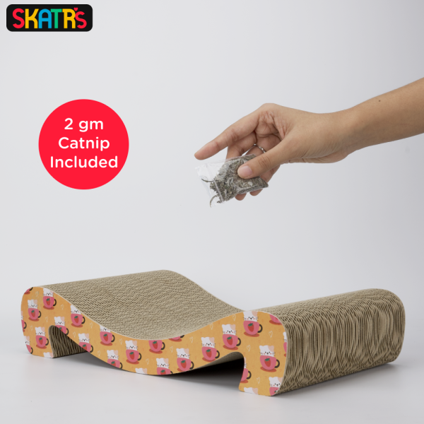 Skatrs Scratch to Purrfection Cat Scratcher with 2g Premium Catnip Free Online