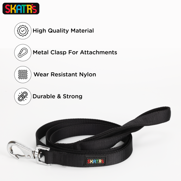 Skatrs Premium Leash for Dogs and Cats (Black) Hot on Sale