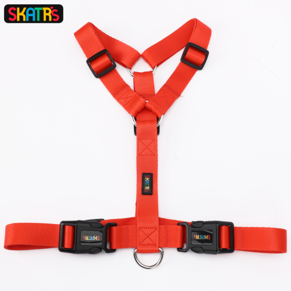 Skatrs Premium H Harness for Dogs (Coral Red) Online now