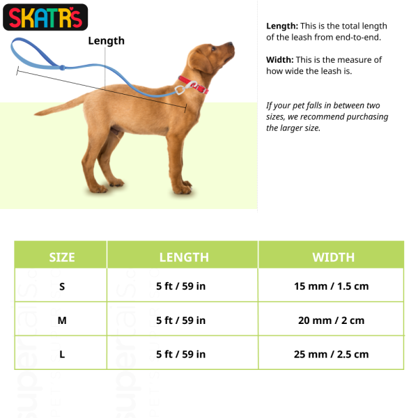 Skatrs Premium Leash for Dogs and Cats (Red) Online Sale