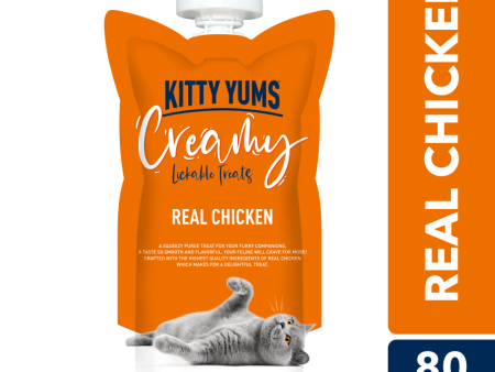 Kitty Yums Lickable Real Chicken Creamy Cat Treat Online Sale