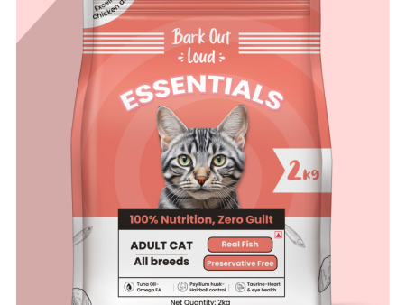 Bark Out Loud Essentials Real Fish Adult Cat Dry Food Online