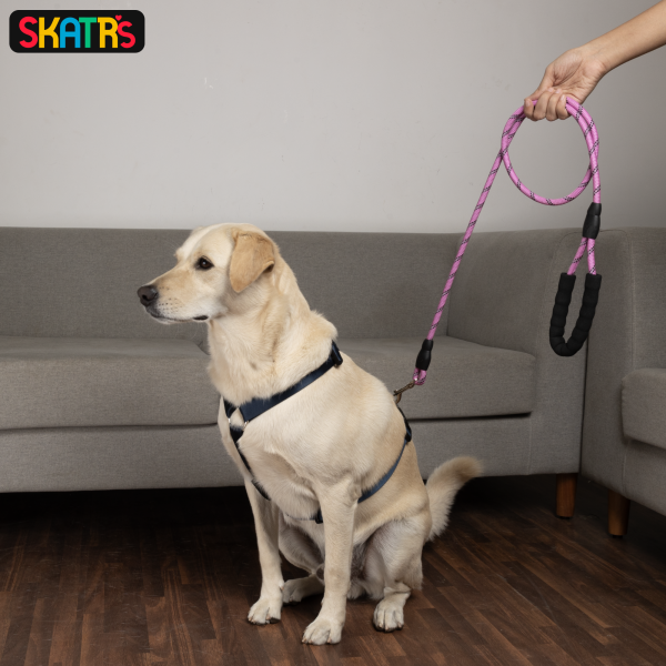 Skatrs Reflective Nylon Rope Leash for Dogs (Pink) Sale