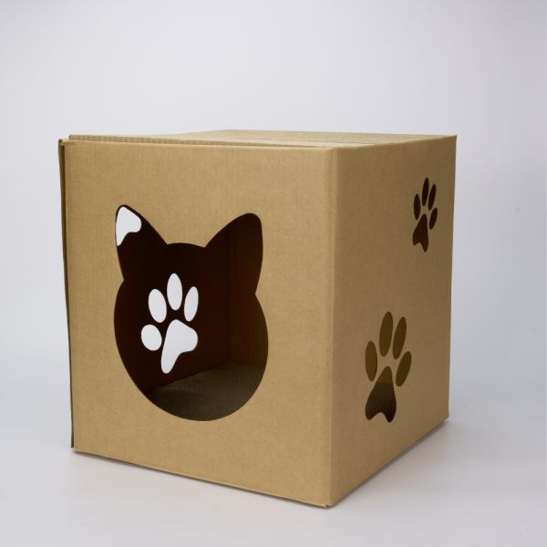 Skatrs Paw and Whiskers Cat House with 2g Premium Catnip Free on Sale