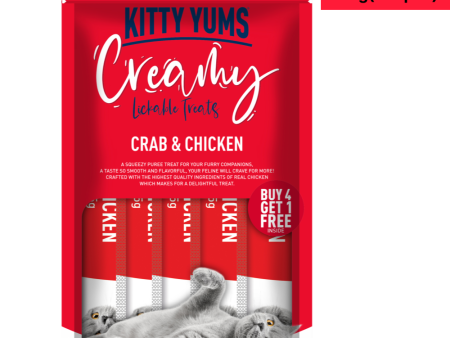 Kitty Yums Crab & Chicken Creamy Cat Treats Supply