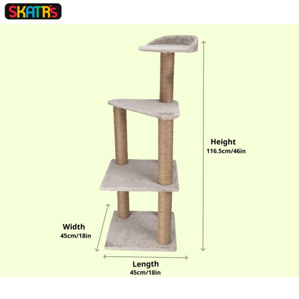 Skatrs Scratchy Wonderland Jumbo Multi Level Cat Tree with Sisal Posts Toy Online