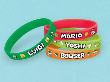 Super Mario Brothers Silicone Bracelets - Pack of 6 Discount