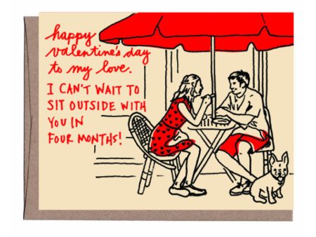 Sidewalk Cafe Valentine s Card Cheap