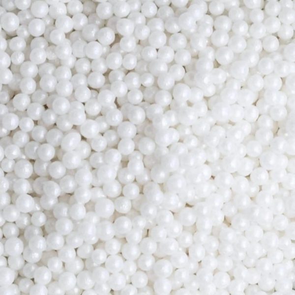 White Sugar Pearls 4mm - 80g Online Hot Sale