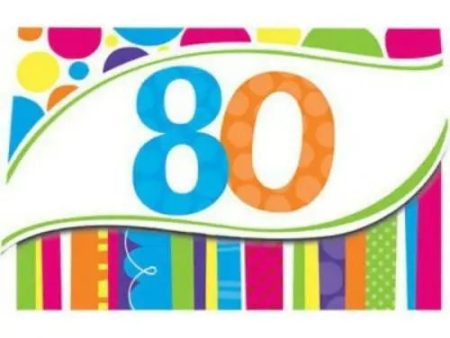 Bright and Bold 80th Invitations - 8 Pkt Hot on Sale