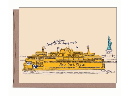 NYC Ferry Wedding Card For Cheap