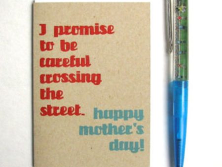 Crossing the Street Mother s Day Card For Discount