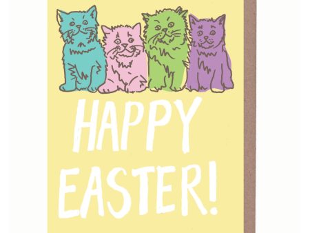 Pastel Cats Easter Card Online Sale