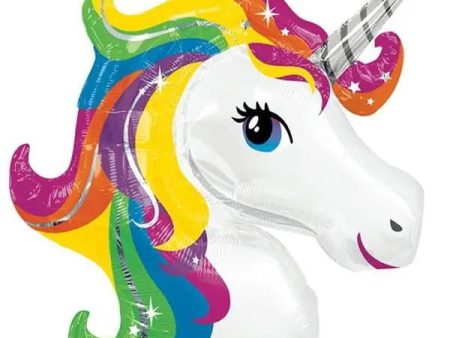 Rainbow Unicorn Head Foil Balloon Cheap