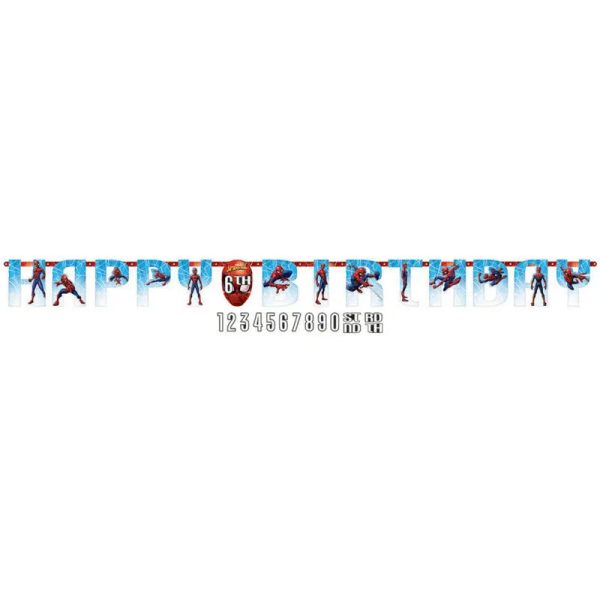 Spiderman Webbed Add an Age Banner Online Sale