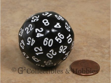 D60 Black Sixty Sided Die Discount