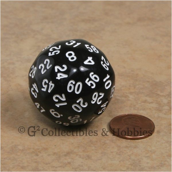 D60 Black Sixty Sided Die Discount