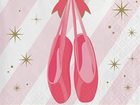 Ballerina Twinkle Toes Napkins - Beverage 16 Pkt Supply