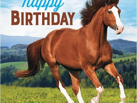 Horse & Pony Happy Birthday Napkins - Lunch 16 Pkt Fashion