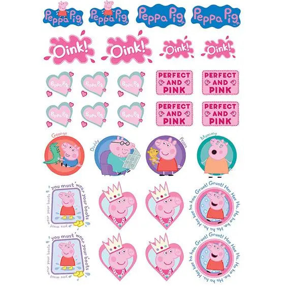 Edible Peppa Pig Icons - 30pc Sheet Sale