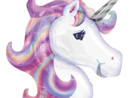 Pastel Unicorn Head Foil Balloon on Sale