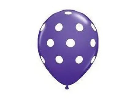 Purple Violet Polka Dot Balloon Fashion