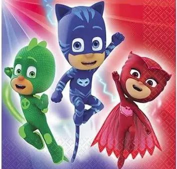 PJ Masks Napkins - Lunch 16 Pkt Supply