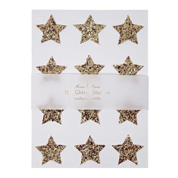 Meri Meri Gold Glitter Star Stickers Hot on Sale