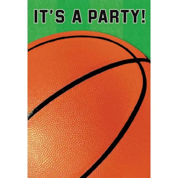 Basketball Fan Folded Invitations - 8 Pkt Online Sale