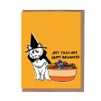 Witch Cat Halloween Card For Discount