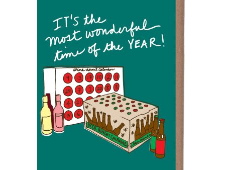 Beer & Wine Advent Calendar Holiday Card Online