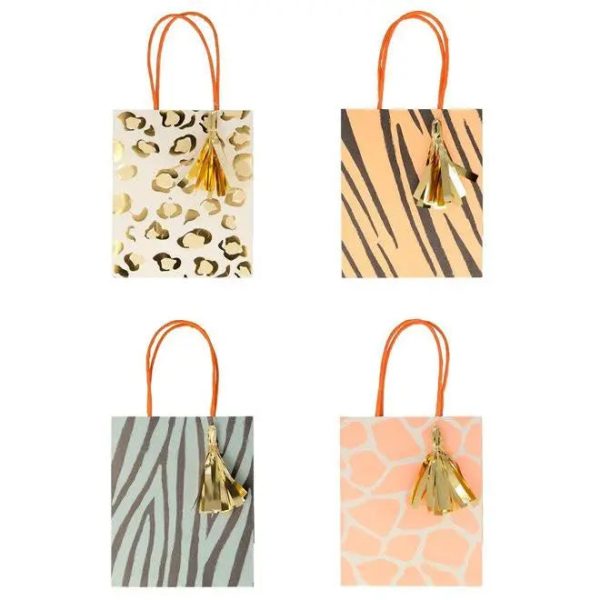 Meri Meri Safari Animal Print Party Bags - 8 Pkt Sale