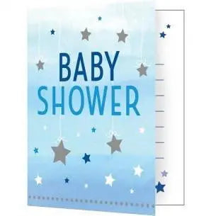 One Little Star Blue Baby Shower Invitations - 8 Pkt For Cheap