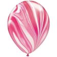 Red & White Marble Balloon Supply