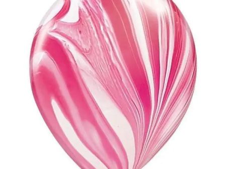 Red & White Marble Balloon Supply