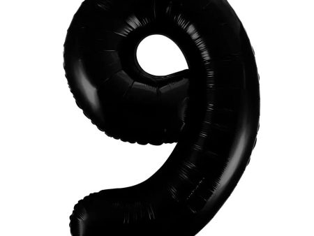 Giant Black Number Foil Balloon - 9 Online Sale