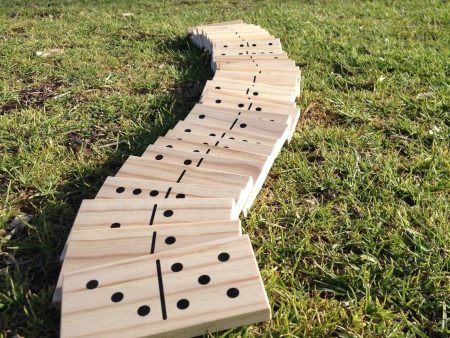 Giant Wooden Dominoes Game Hire Fashion