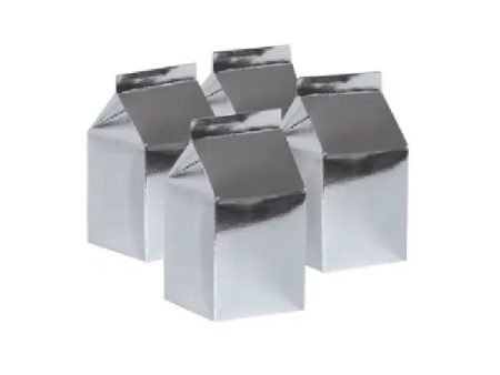 Five Star Metallic Silver Milk Cartons For Cheap