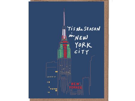 Skyscraper Lights New York City Holiday Card Online Hot Sale