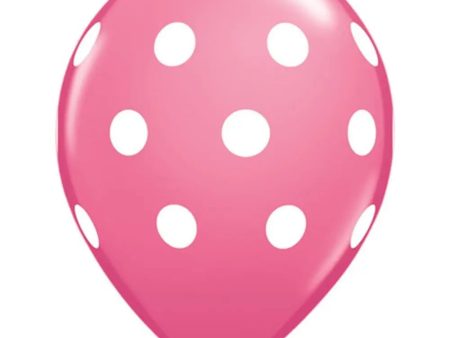 Rose Pink Polka Dot Balloon For Sale