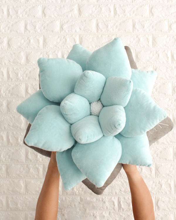 Poinsettia Pillow - Frost Blue Cheap