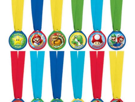 Super Mario Brothers Medals - Pack of 12 Fashion