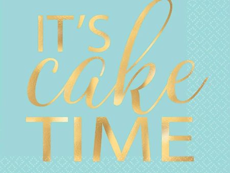 It s Cake Time Napkins - Beverage 16 Pkt Online Hot Sale