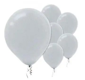 Value Balloons Pack of 15 - Metallic Silver Online Hot Sale