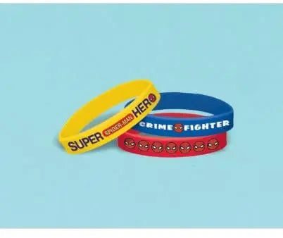 Spiderman Webbed Silicone Bracelets - Pack of 6 Online Sale