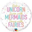 Unicorns, Mermaids and Fairies Foil Balloon Hot on Sale