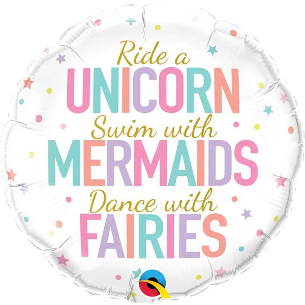 Unicorns, Mermaids and Fairies Foil Balloon Hot on Sale