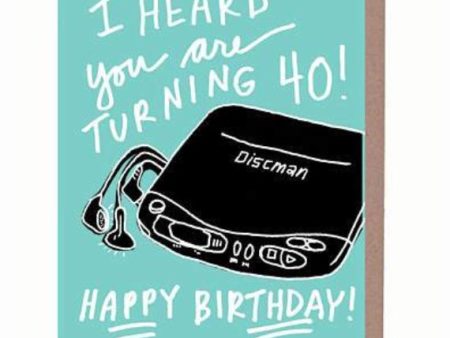 Discman 40th Birthday Card Cheap